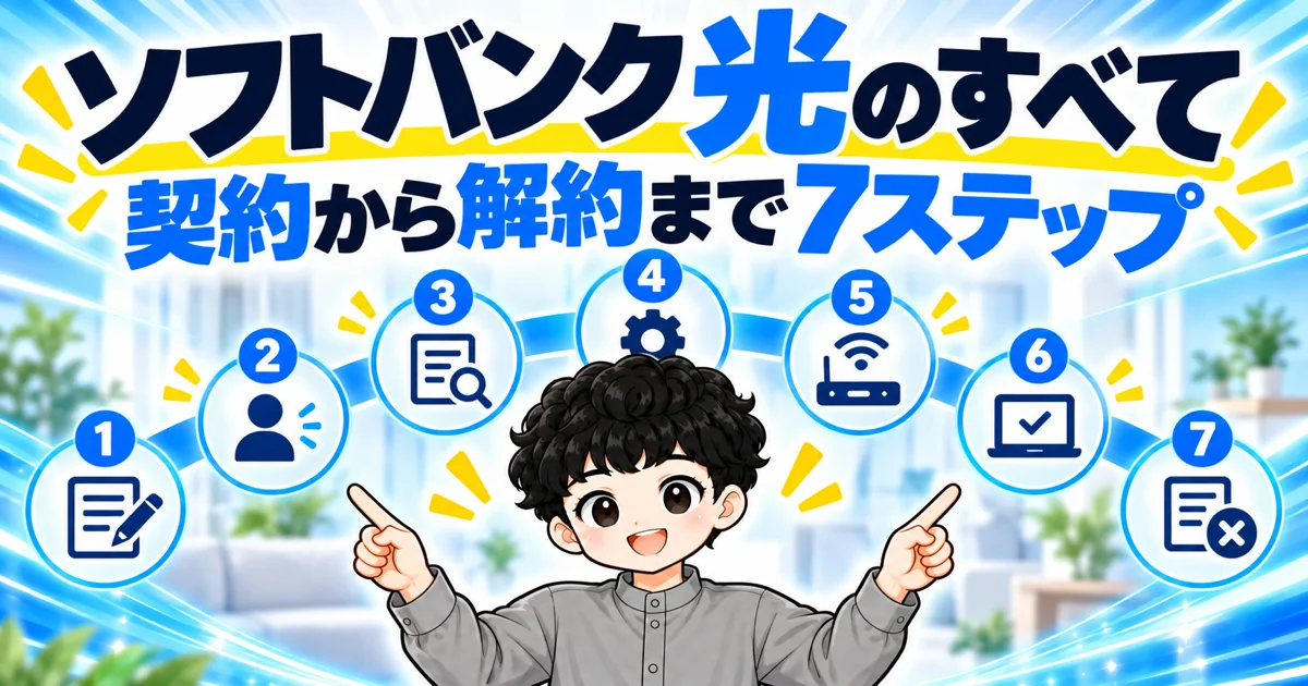 ソフトバンク光の契約から解約までを7ステップで解説