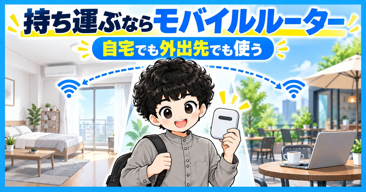 単身赴任先と外出先で使いやすいモバイルルーターの特徴