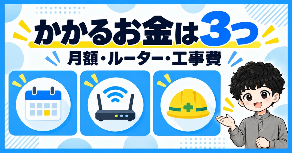 ソフトバンク光10ギガの料金プランと工事費