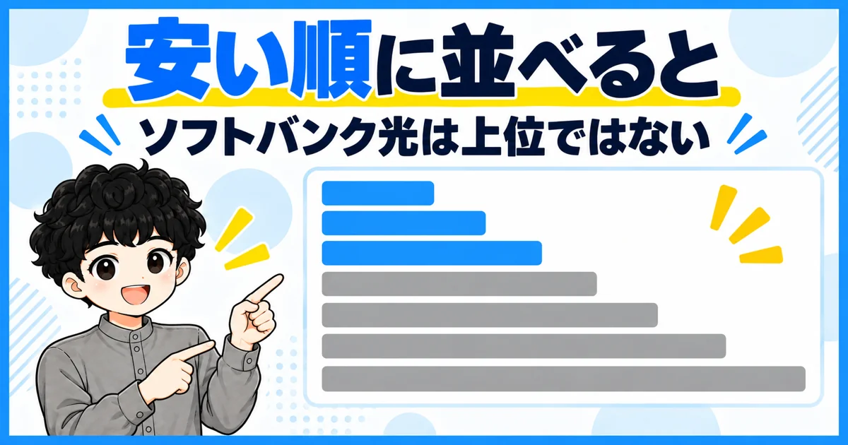 ソフトバンク光10ギガとフレッツ光クロス6社の料金比較