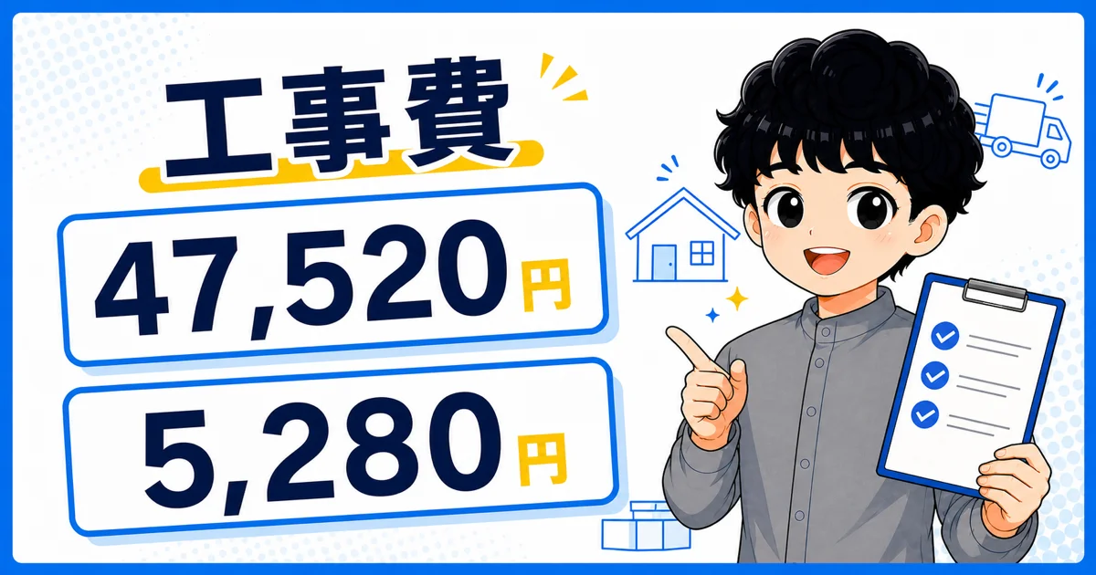 10ギガへの変更工事費47,520円と5,280円を示す画像