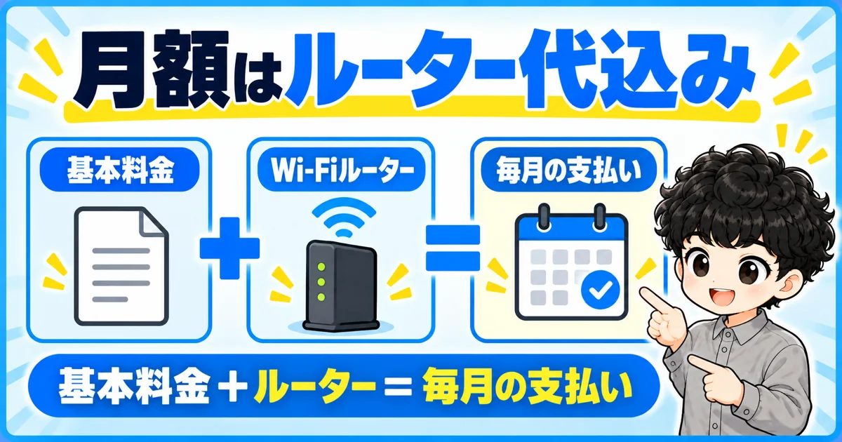 NURO光の月額は基本料金とWi-Fiルーター代の合計