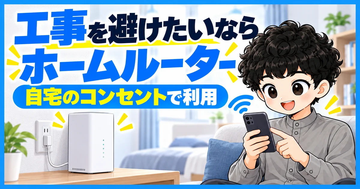 単身赴任先の自宅でホームルーターをコンセントにつないで使う