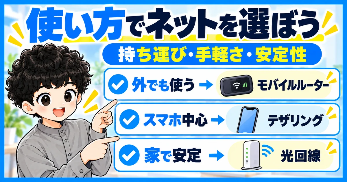 単身赴任先のネット環境を持ち運びや手軽さと安定性から選ぶ