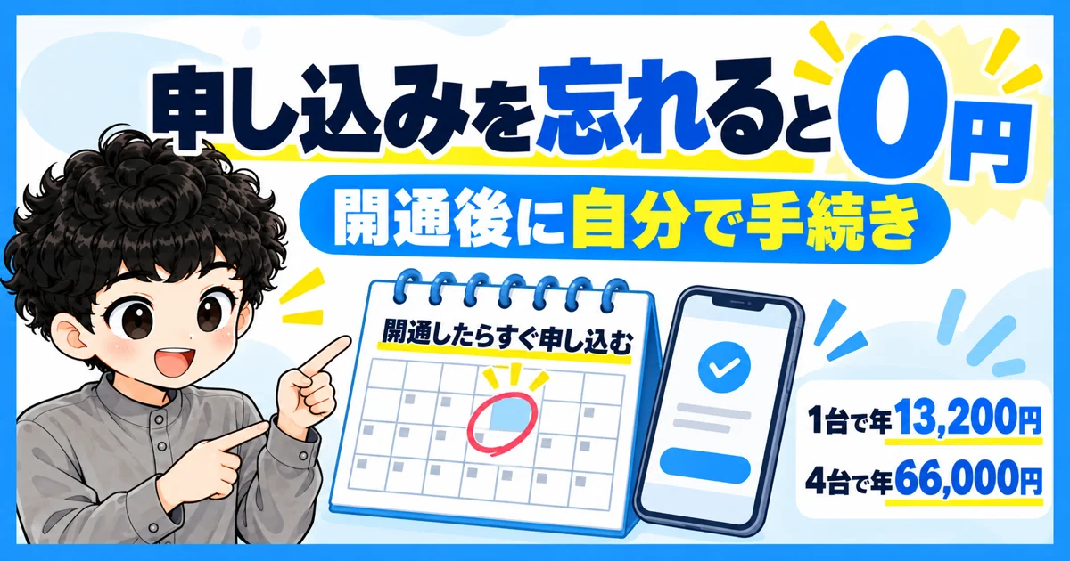 NURO光とワイモバイルのセット割は開通後の手続きを忘れずに