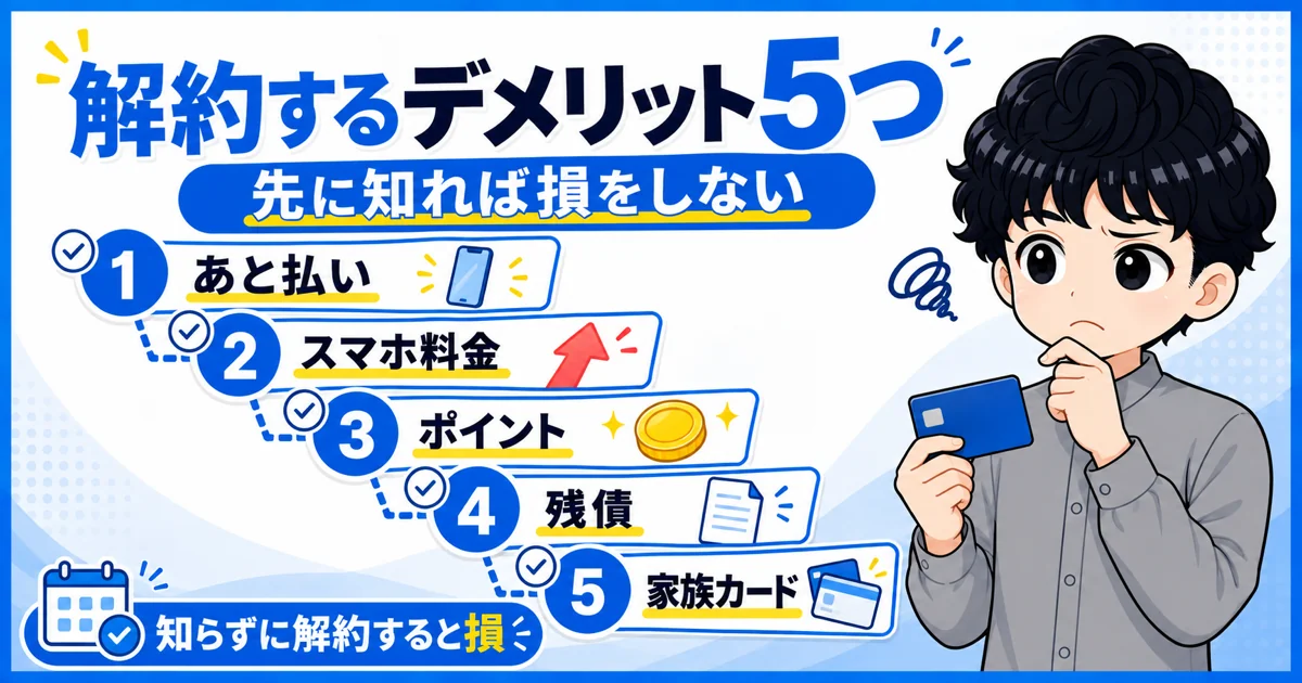 PayPayカードを解約するデメリット5つ